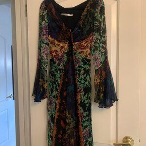 Diane Vonfurstenberg patchwork chiffon dress